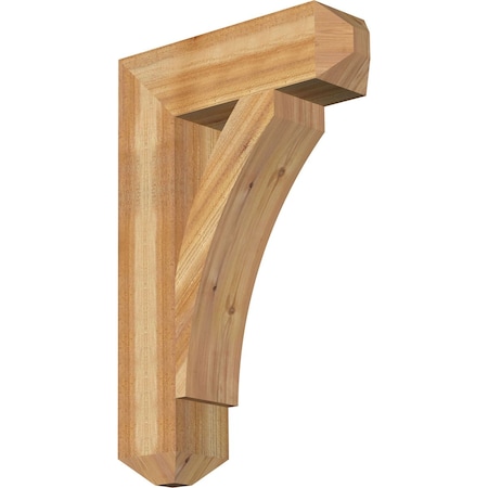 Ekena Millwork Thorton Craftsman Rough Sawn Bracket, Western Red Cedar, 6"W x 22"D x 34"H BKT06X22X34THR04RWR